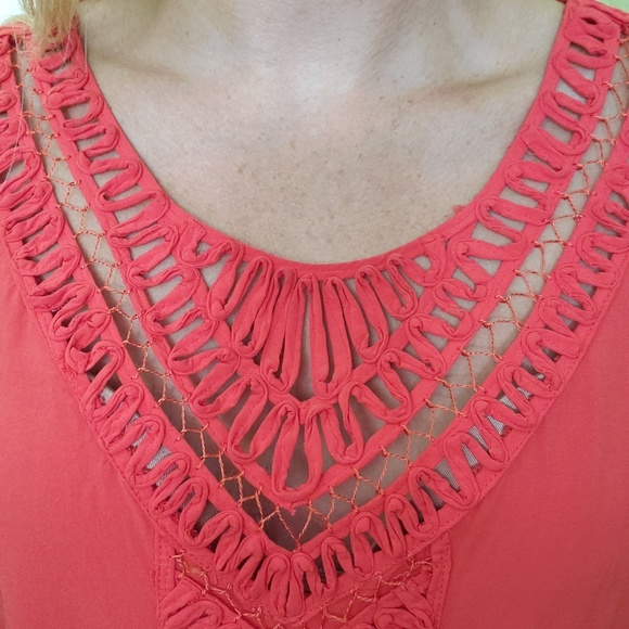 Max Studio coral colored top - Picture 4 of 4